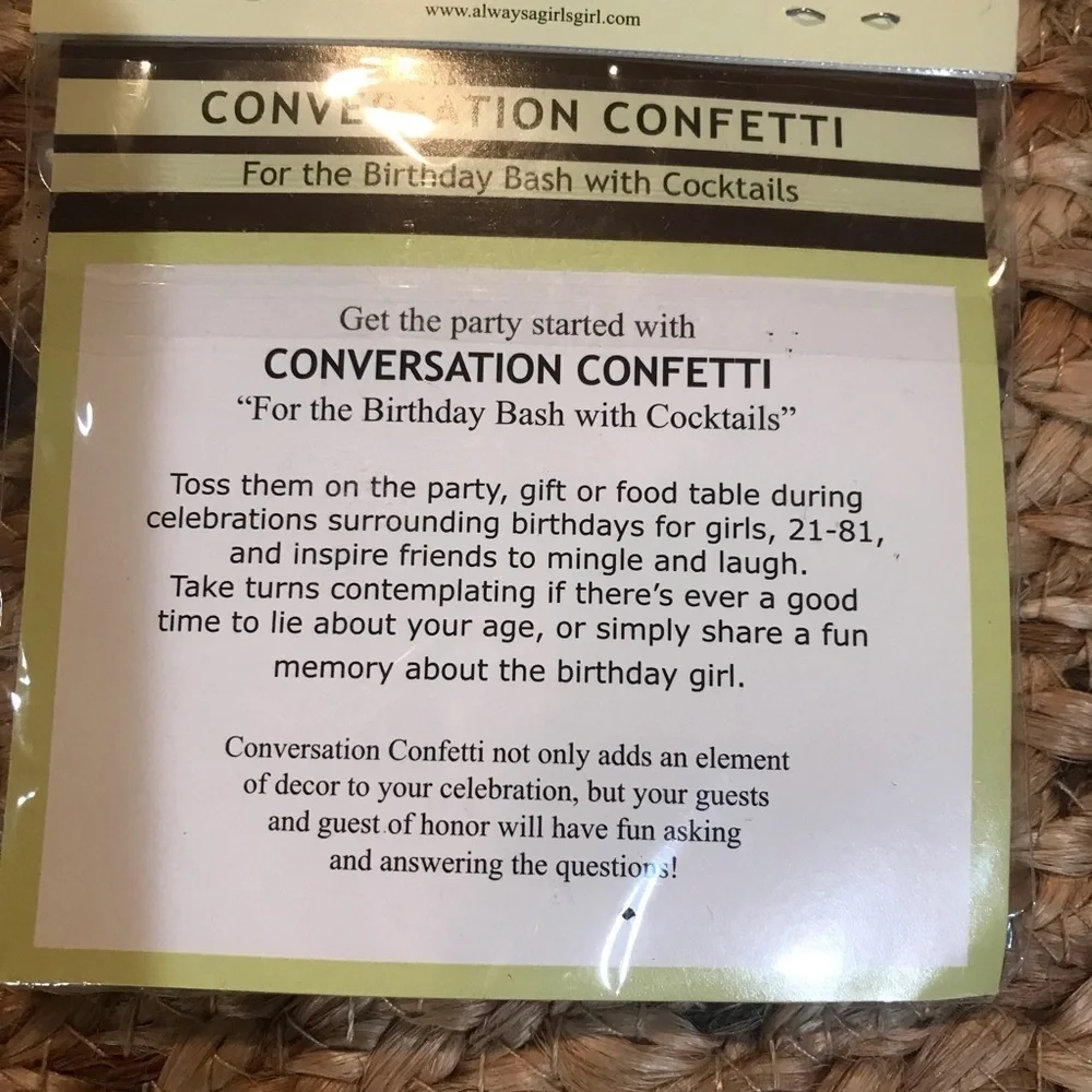 🍷Conversation Confetti/2 Packs